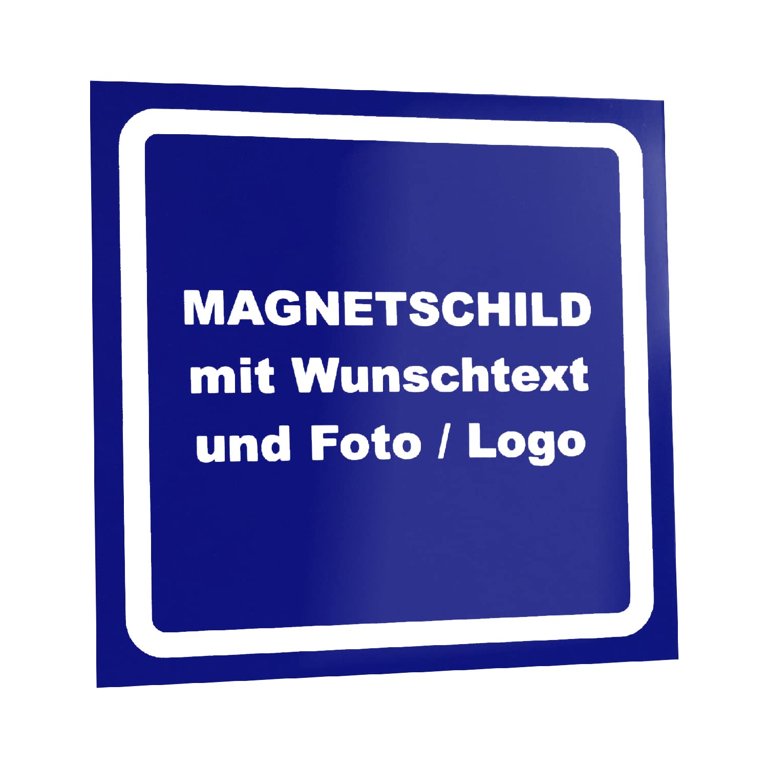 Kiwistar Magnetschild - mit Wunschtext und Foto individuell Bedruckt - Werbung für Firma Büro personalisiert für Auto, KfZ LKW (blau, 40x40 cm) von Kiwistar