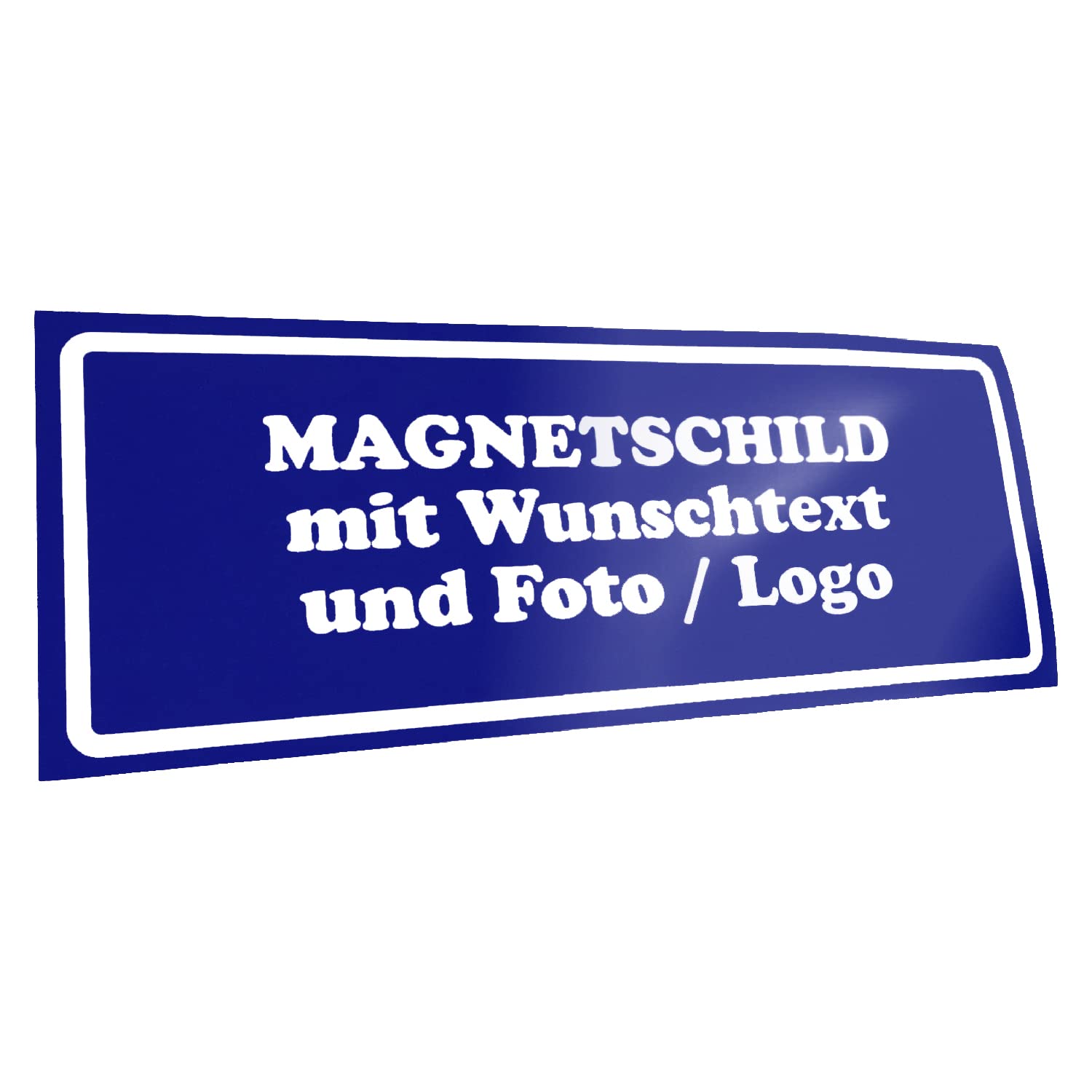 Kiwistar Magnetschild - mit Wunschtext und Foto individuell Bedruckt - Werbung für Firma Büro personalisiert für Auto, KfZ LKW (blau, 50x10 cm) von Kiwistar