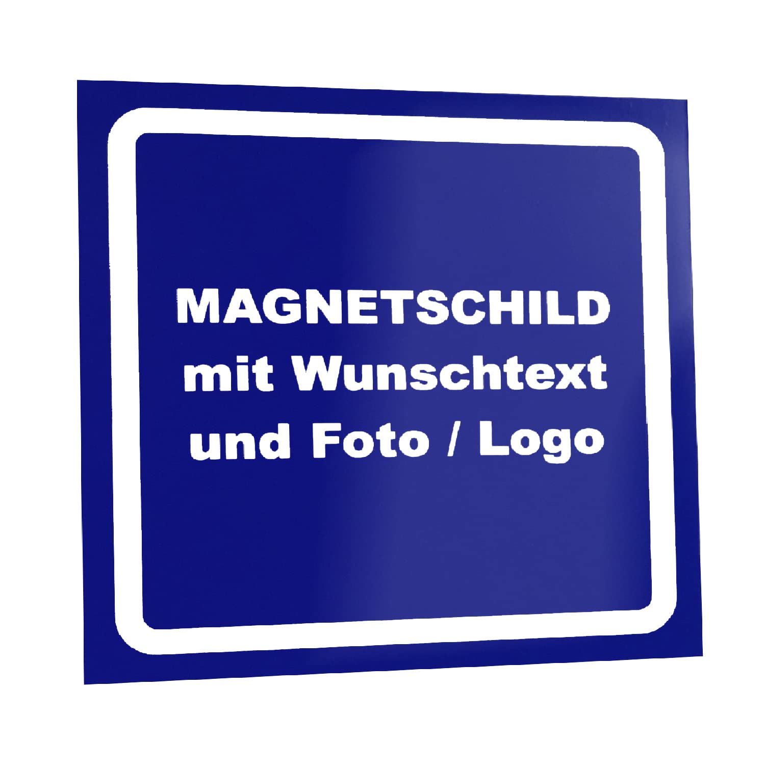 Kiwistar Magnetschild - mit Wunschtext und Foto individuell Bedruckt - Werbung für Firma Büro personalisiert für Auto, KfZ LKW (blau, 60x50 cm) von Kiwistar