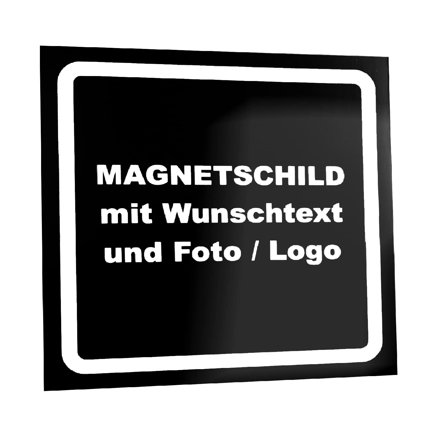 Kiwistar Magnetschild - mit Wunschtext und Foto individuell Bedruckt - Werbung für Firma Büro personalisiert für Auto, KfZ LKW (schwarz, 40x30 cm) von Kiwistar