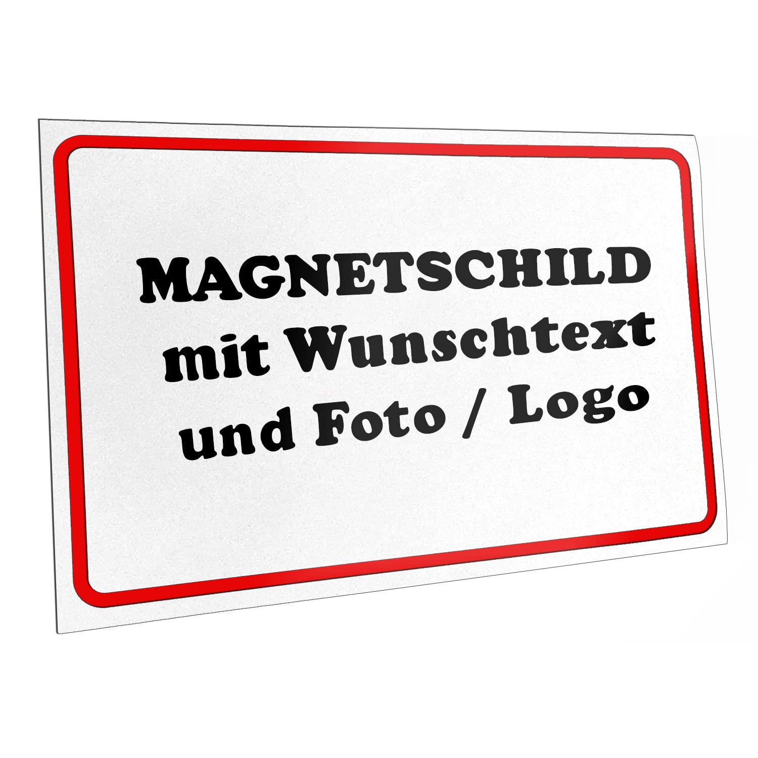 Kiwistar Magnetschild - mit Wunschtext und Foto individuell bedruckt - Werbung für Firma Büro personalisiert für Auto, KfZ LKW (weiß, 40x20 cm) von Kiwistar