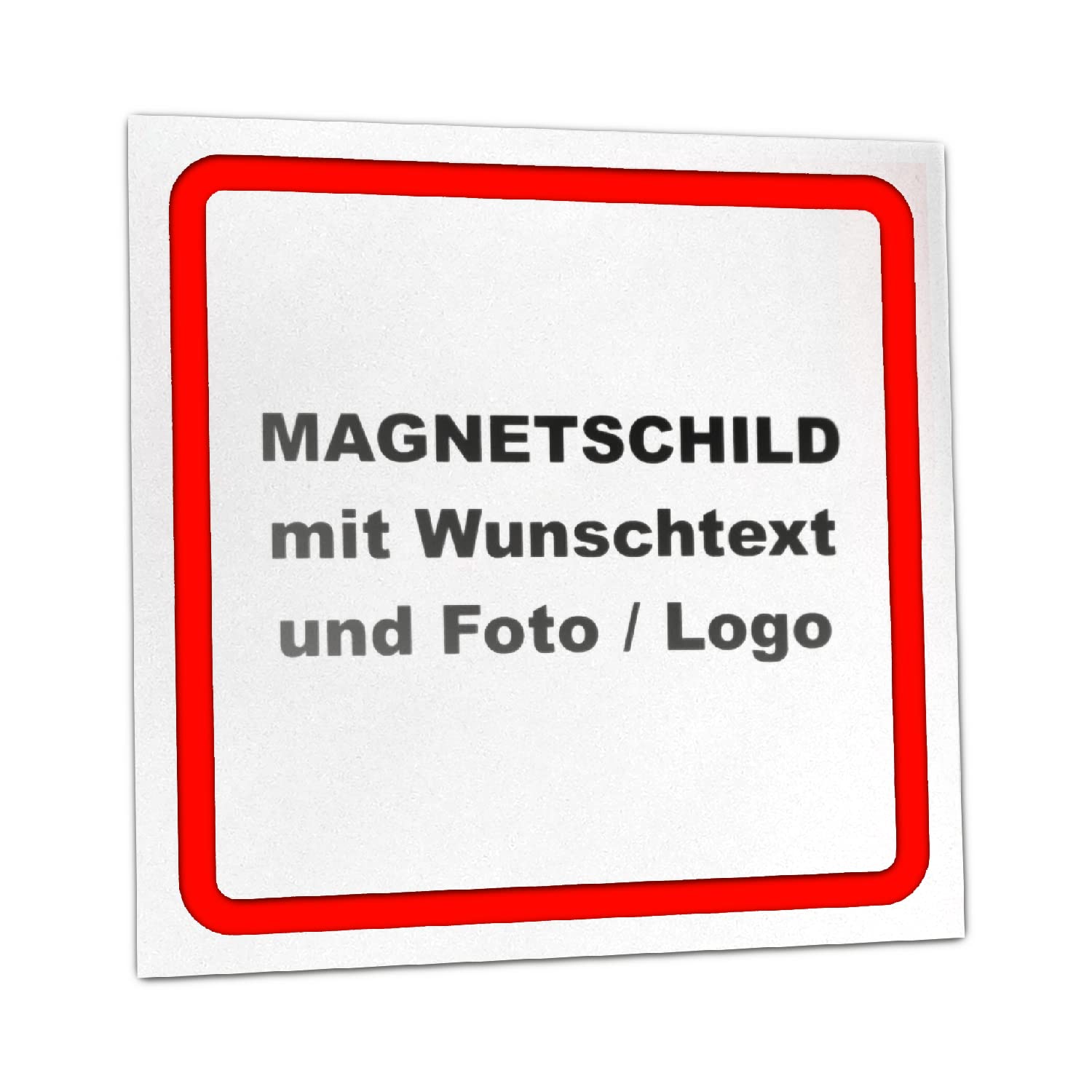 Kiwistar Magnetschild - mit Wunschtext und Foto individuell Bedruckt - Werbung für Firma Büro personalisiert für Auto, KfZ LKW (weiß, 40x40 cm) von Kiwistar