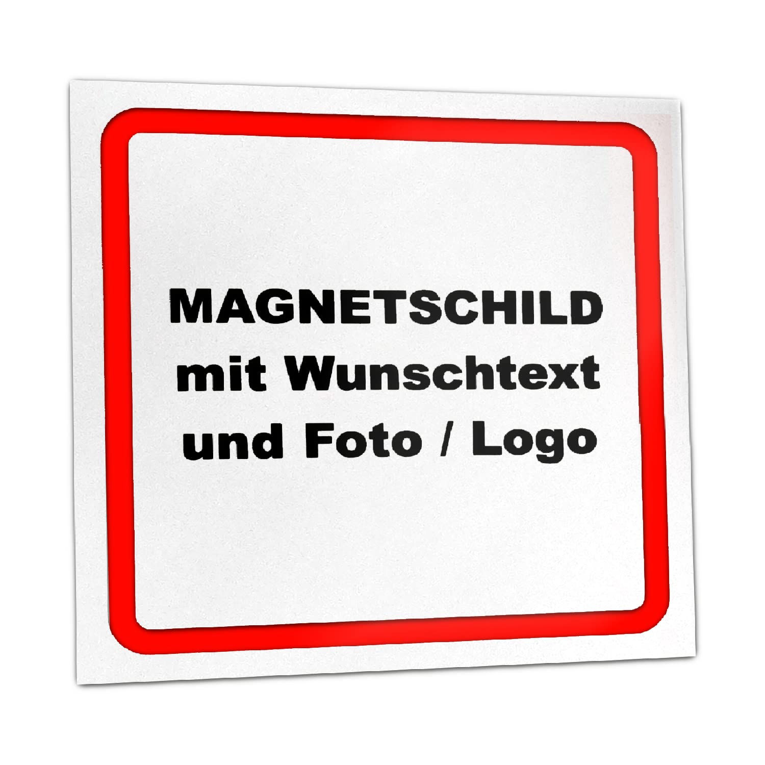 Kiwistar Magnetschild - mit Wunschtext und Foto individuell Bedruckt - Werbung für Firma Büro personalisiert für Auto, KfZ LKW (weiß, 60x40 cm) von Kiwistar