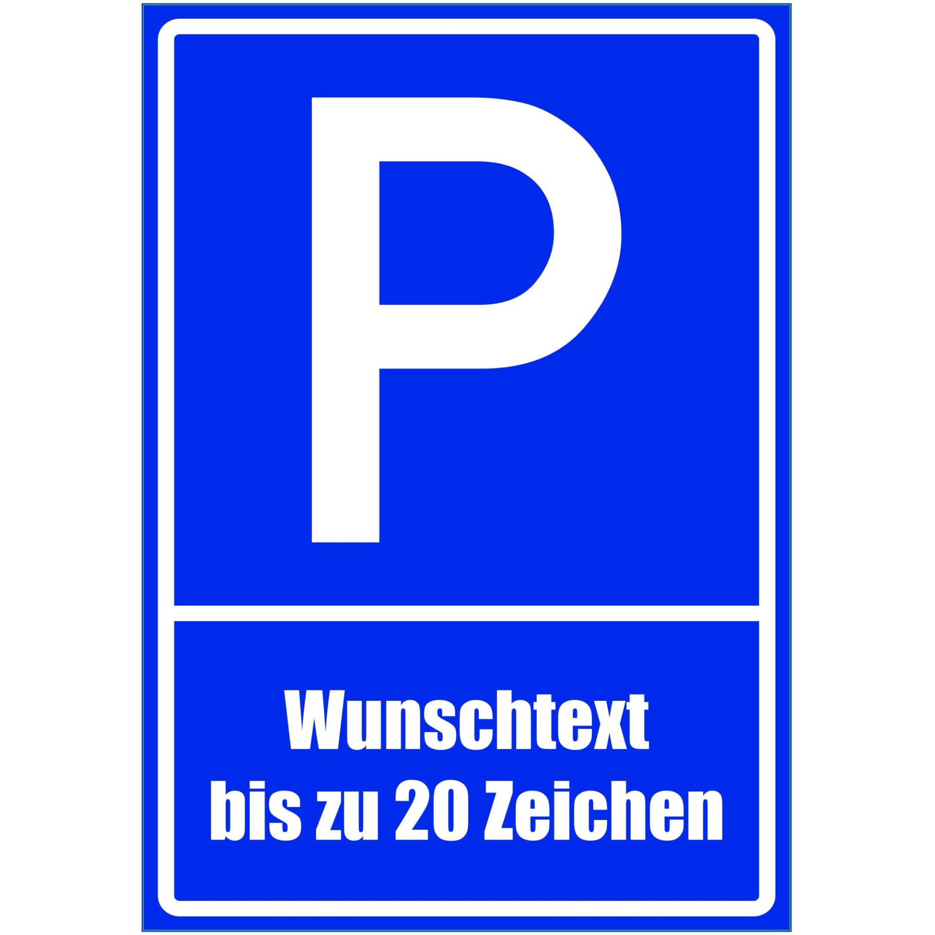 Kiwistar - Parkplatzschild - Alu Verbund kein PVC! - Wunschtext bis zu 20 Zeichen nach Wahl - 42 x 30cm von Kiwistar