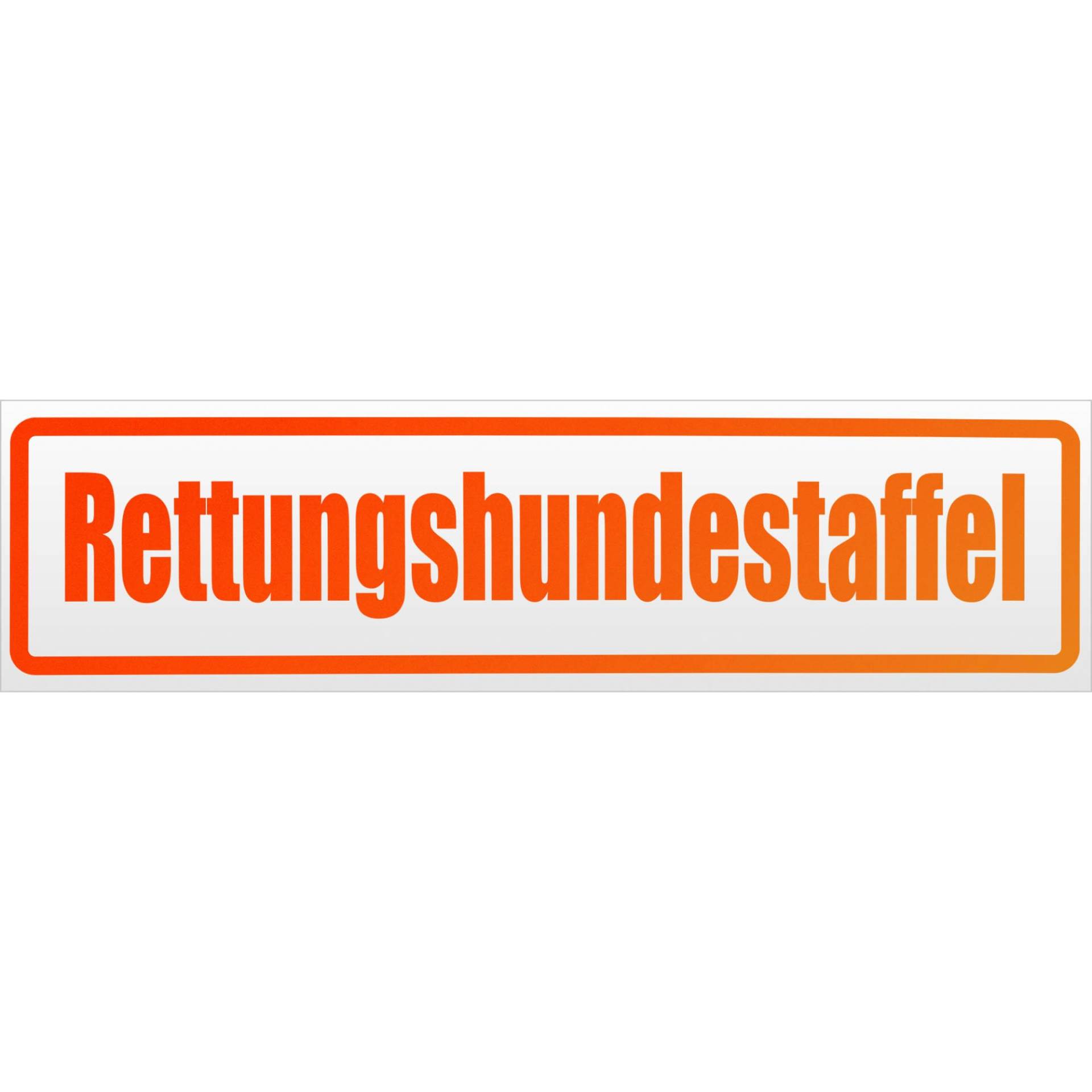 Kiwistar Rettungshundestaffel Magnetschild Schild magnetisch - 30cm Neonorange - Magnetfolie für Auto PKW Kfz von Kiwistar