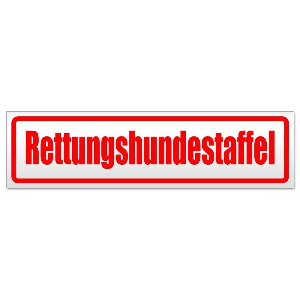 Kiwistar Rettungshundestaffel Magnetschild Schild magnetisch - 60cm Rot - Magnetfolie für Auto PKW Kfz von Kiwistar