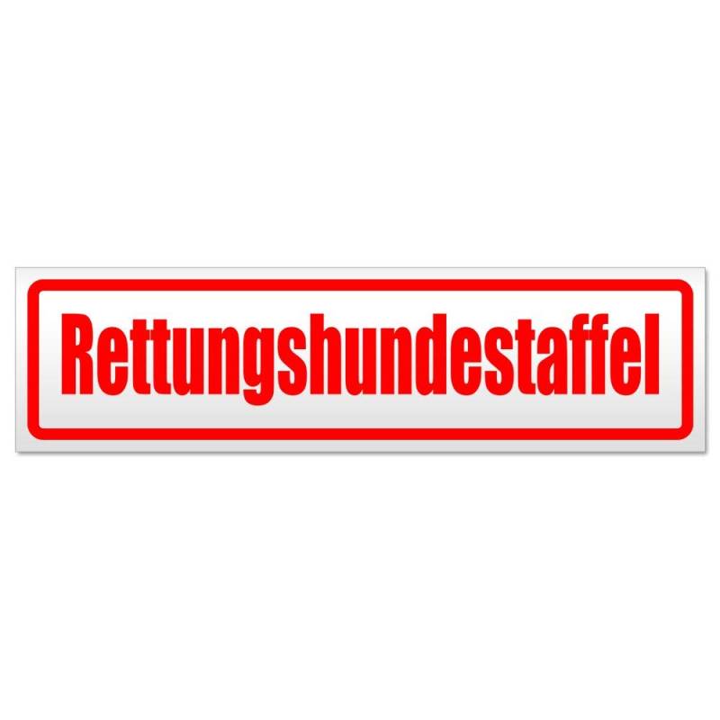 Kiwistar Rettungshundestaffel Magnetschild Schild magnetisch - 60cm Rot - Magnetfolie für Auto PKW Kfz von Kiwistar