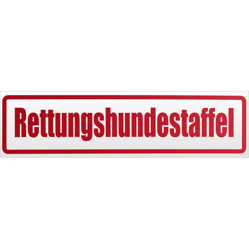 Kiwistar Rettungshundestaffel Magnetschild Schild magnetisch - 60cm Rot - reflektierend - Magnetfolie für Auto PKW Kfz von Kiwistar