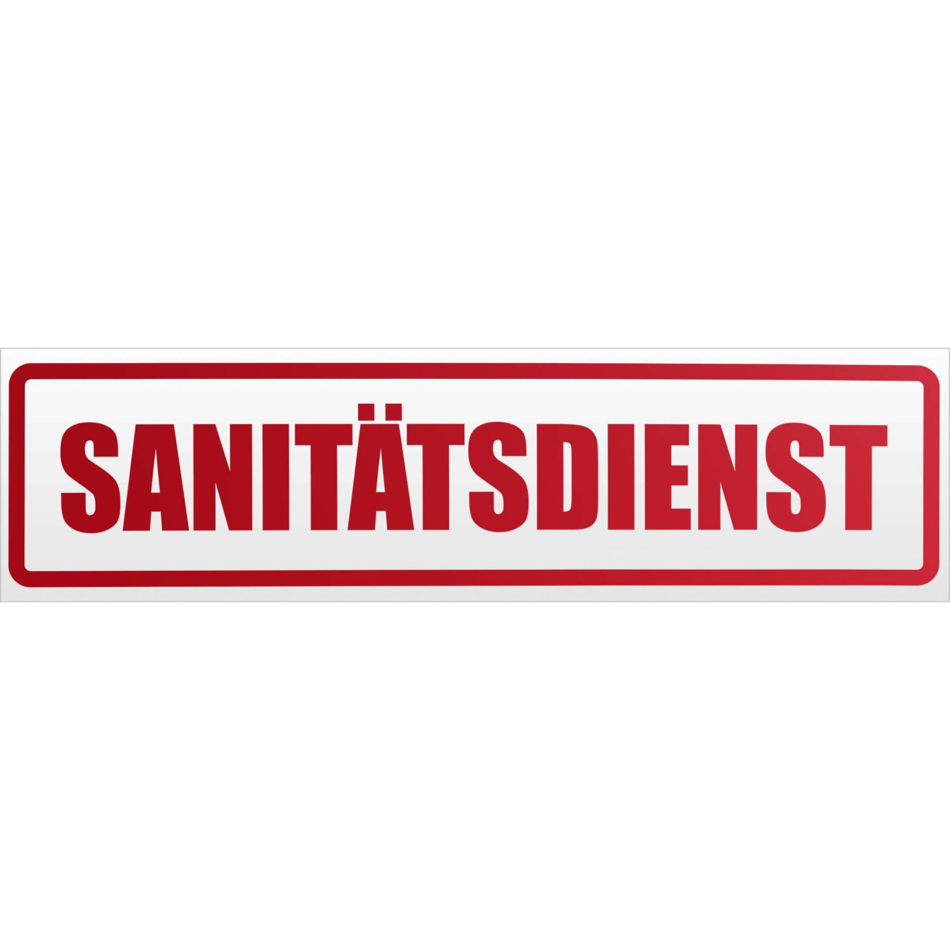 Kiwistar Sanitätsdienst Magnetschild Schild magnetisch - 60cm Rot - reflektierend - Magnetfolie für Auto PKW Kfz von Kiwistar