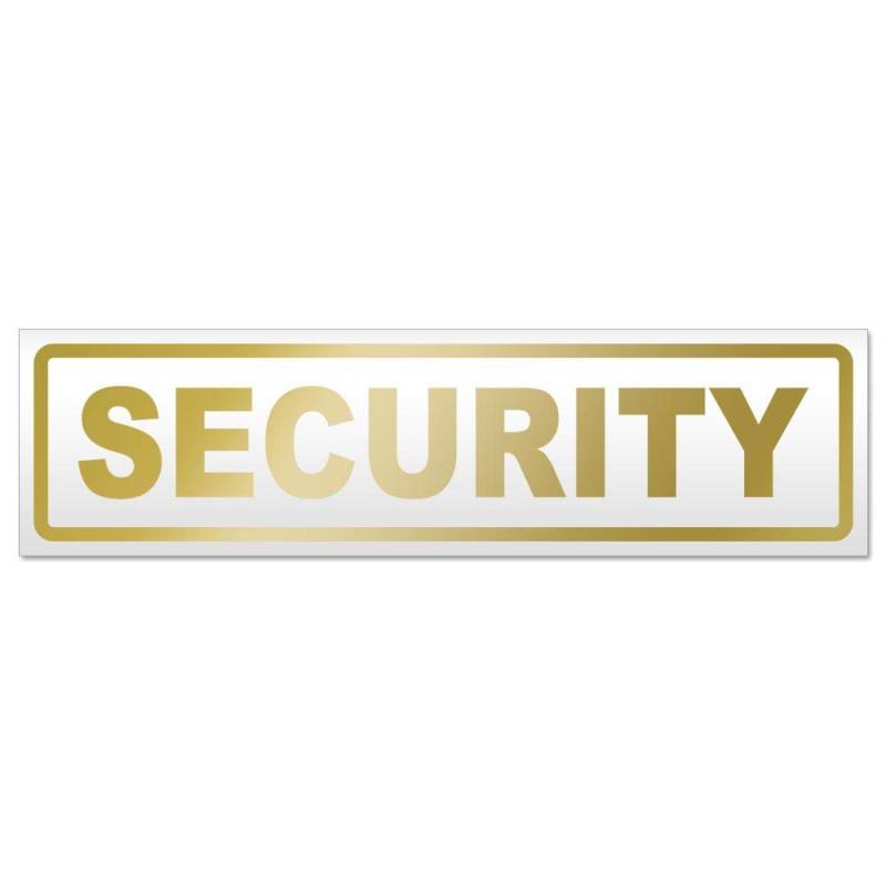 Kiwistar Security Magnetschild Schild magnetisch - 60cm Gold - Magnetfolie für Auto PKW Kfz von Kiwistar