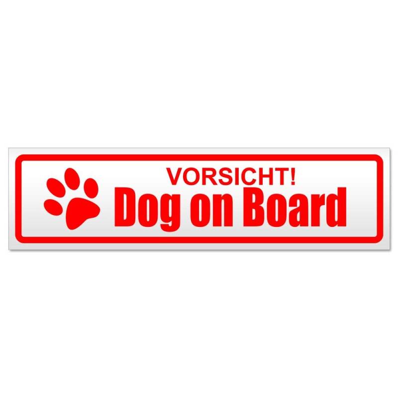 Kiwistar Vorsicht! Dog on Board Magnetschild Schild magnetisch - 20cm Rot - Magnetfolie für Auto PKW Kfz von Kiwistar