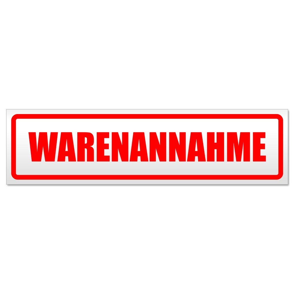 Kiwistar Warenannahme Magnetschild Schild magnetisch - 60cm Rot - Magnetfolie für Auto PKW Kfz von Kiwistar