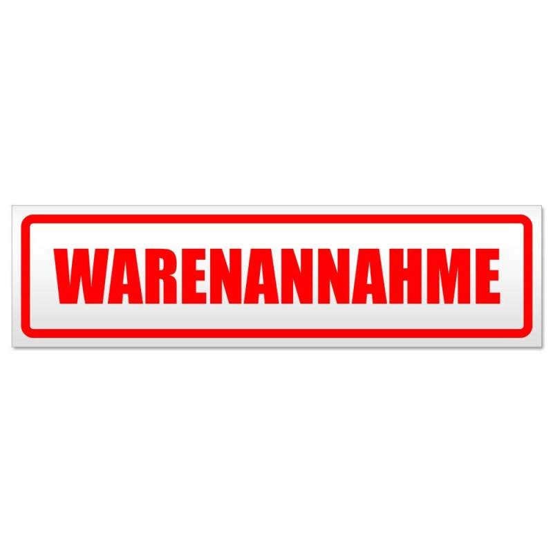 Kiwistar Warenannahme Magnetschild Schild magnetisch - 60cm Rot - Magnetfolie für Auto PKW Kfz von Kiwistar