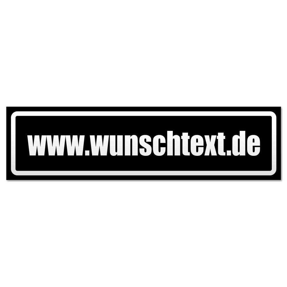 Kiwistar wunschtext Domain Magnetschild Schild magnetisch - 30cm Schwarz - Magnetfolie für Auto PKW Kfz von Kiwistar