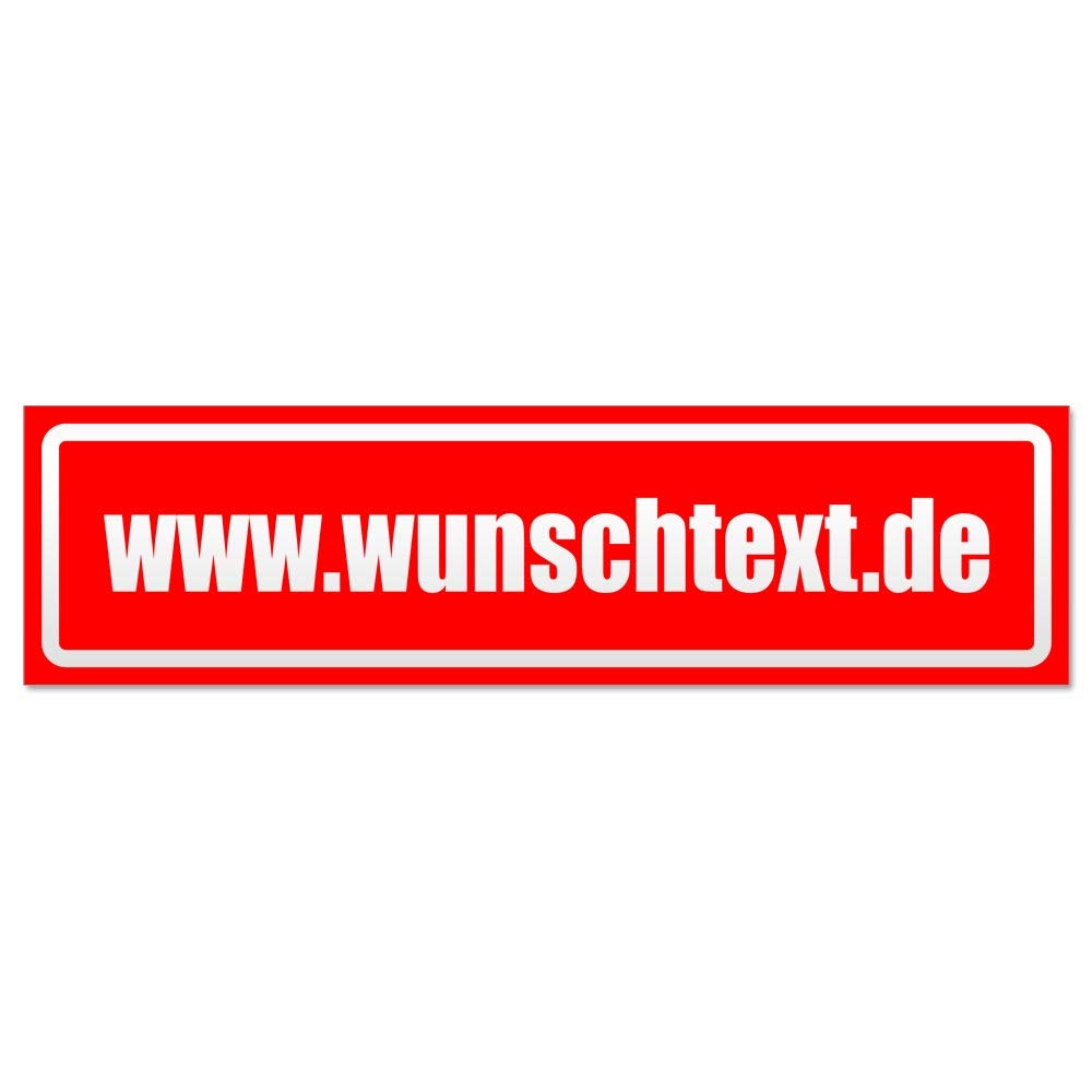 Kiwistar wunschtext Domain Magnetschild Schild magnetisch - 60cm Rot - Magnetfolie für Auto PKW Kfz von Kiwistar