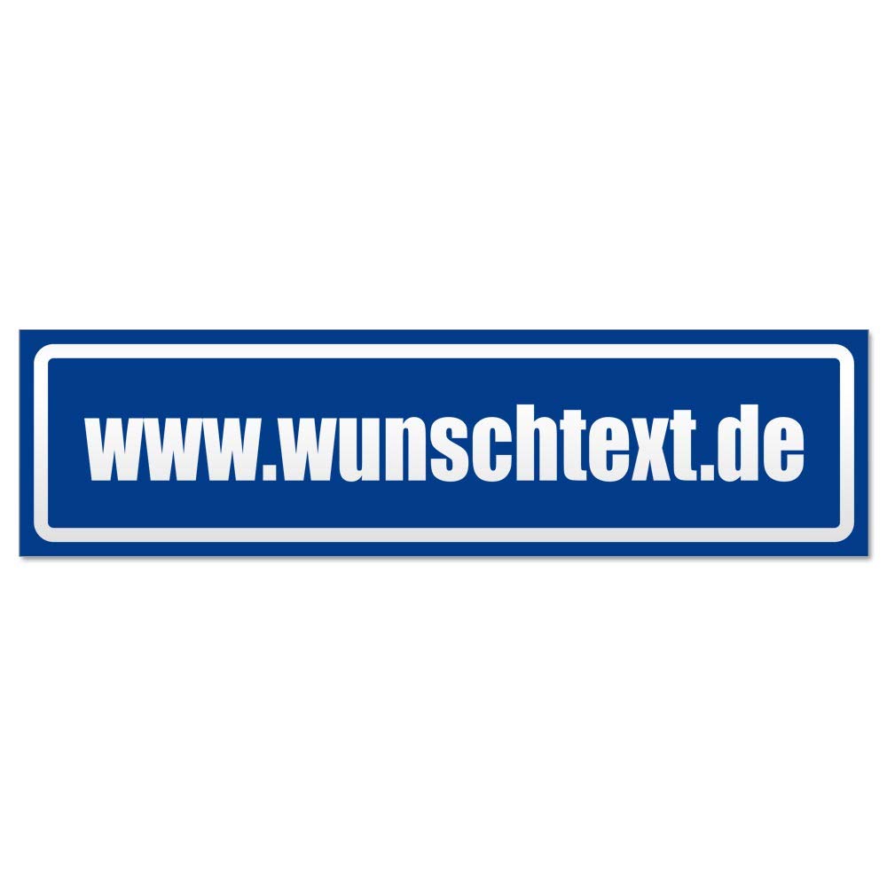 Kiwistar wunschtext Domain Magnetschild Schild magnetisch - 60cm Verkehrsblau - Magnetfolie für Auto PKW Kfz von Kiwistar