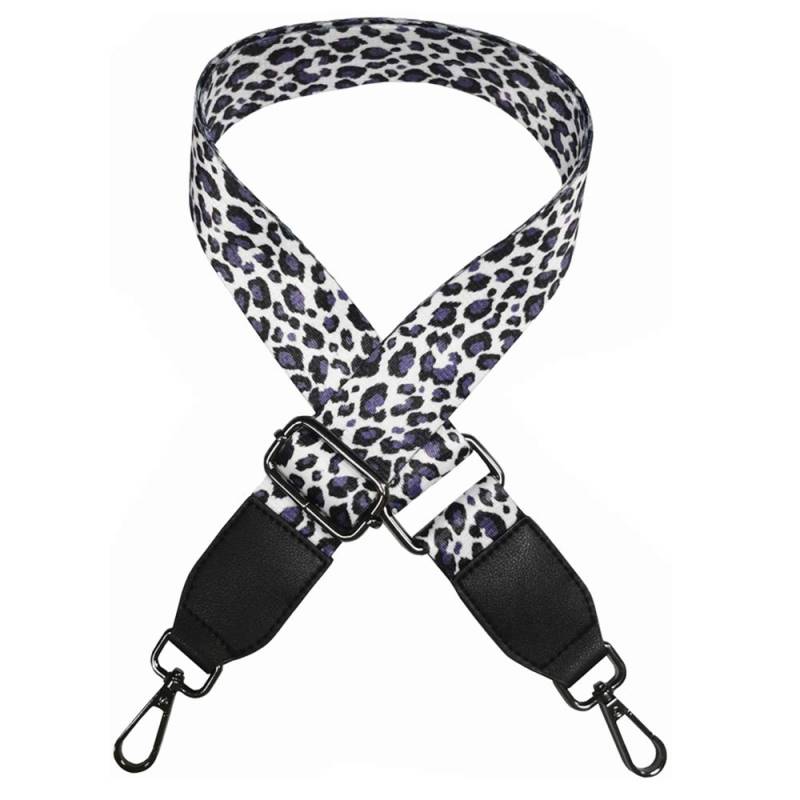 Kiwochy Taschengurt Schulterriemen mit Leopard Muster 1.5" Breiter Schultergurt längenverstellbarer Karabiner Farbe Leinwand Schultergurt für Taschen Handtaschen von Kiwochy