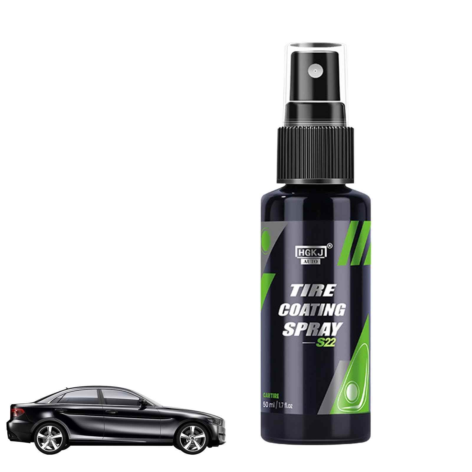 Kixolazr Reifenbeschichtungsspray, Reifenglanzspray,Reifenpflegemittel | Autoreifenreiniger, Reifenpflegespray, langlebiges Reifenbeschichtungsmittel, Reifenpflegemittel für Autos, Wohnmobile von Kixolazr