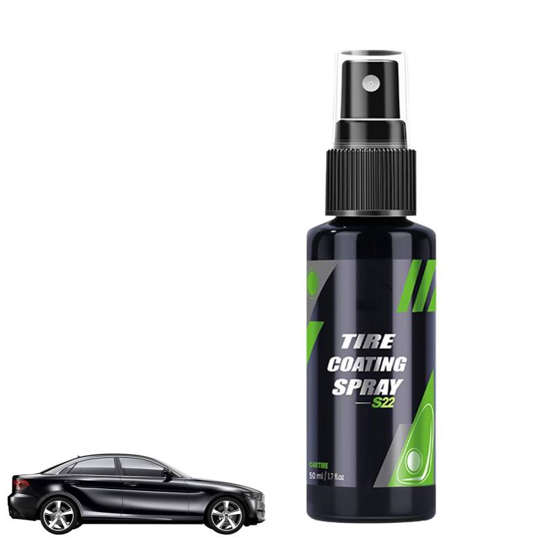 Kixolazr Reifenbeschichtungsspray, Reifenglanzspray,Reifenpflegemittel | Autoreifenreiniger, Reifenpflegespray, langlebiges Reifenbeschichtungsmittel, Reifenpflegemittel für Autos, Wohnmobile von Kixolazr