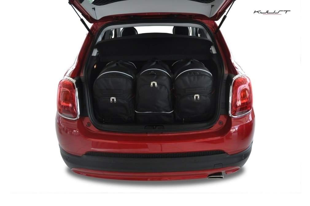 CAR Bags AUTOTASCHEN MASSTASCHEN ROLLENTASCHEN FIAT 500X 5D, 2014- KJUST von KJUST