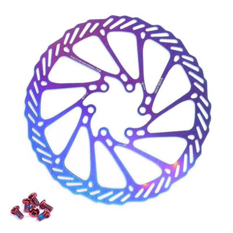 160 mm Fahrrad-Scheibenbrems-Rotor, Edelstahl-Fahrrad-Rotoren mit 6 Schrauben für die meisten Fahrräder, Rennräder, Mountainbikes, BMX, MTB von Kjzeex