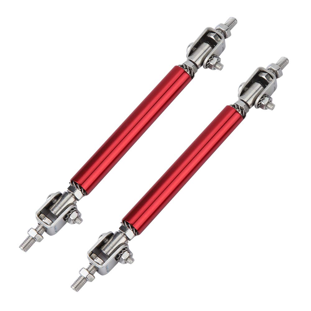 Klanata 2er-Pack 75-mm-Universal-Auto-Stoßstangenschutz, Lippenstangen-Splitter-Federbein-Krawattenhalterung, Metallmaterial, einfache Installation, verbessert die (Rot) von Klanata