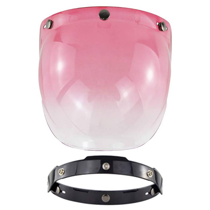 Klanata Bubble Visor Shield, Zubehör für offene Motorradhelme, universelle Passform für Fahrräder und Motorräder (Rosa) von Klanata