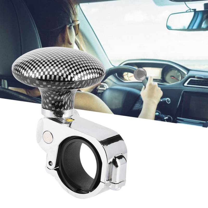 Klanata Universal-Auto-Lenkrad-Power-Ball, 360° drehbarer Dreh mit zusätzlichem Booster-Griff, verbessert die Kontrolle und das Fahrerlebnis von Klanata