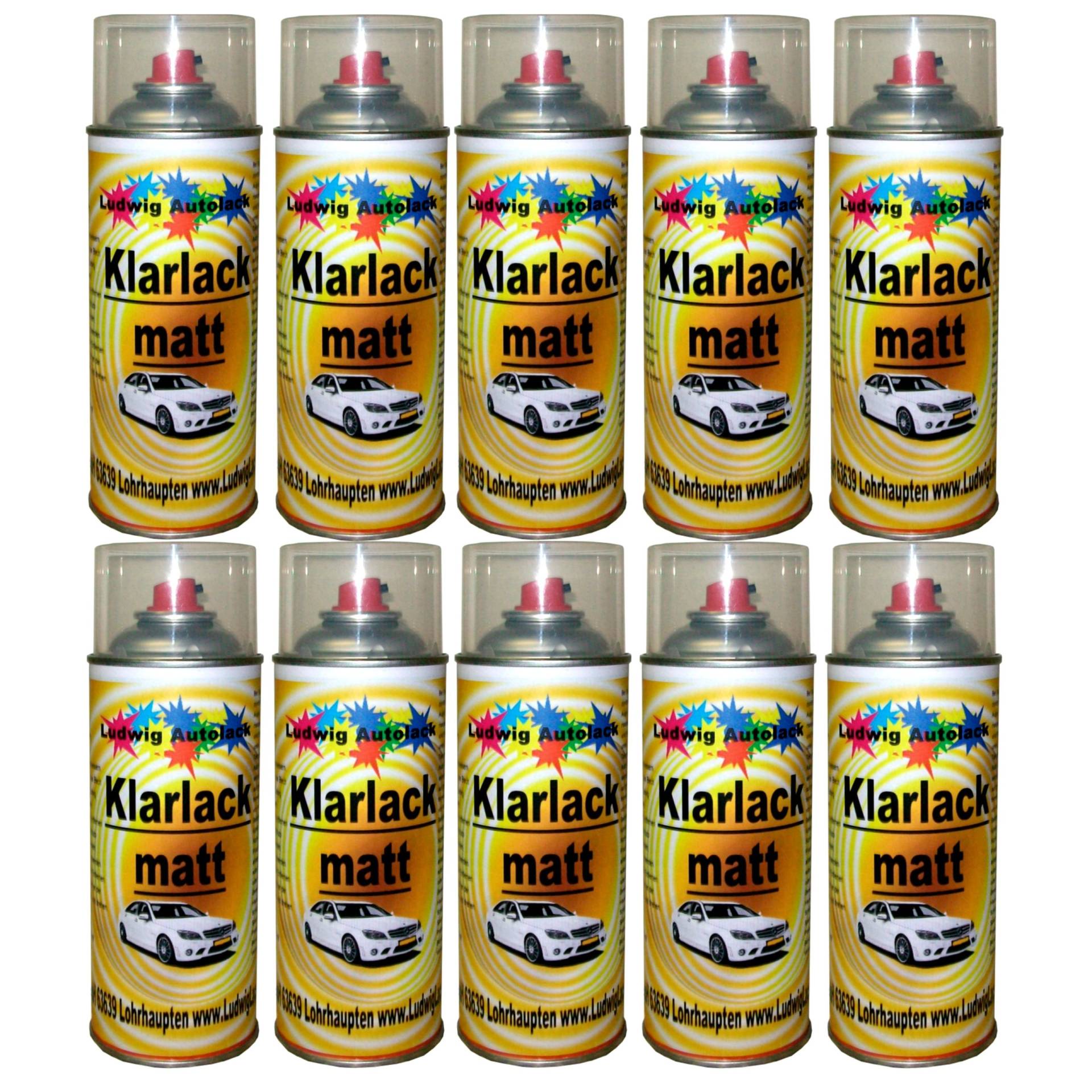 12 Klarlackspray matt 400 ml je Spraydose von Klarlack Spraydose