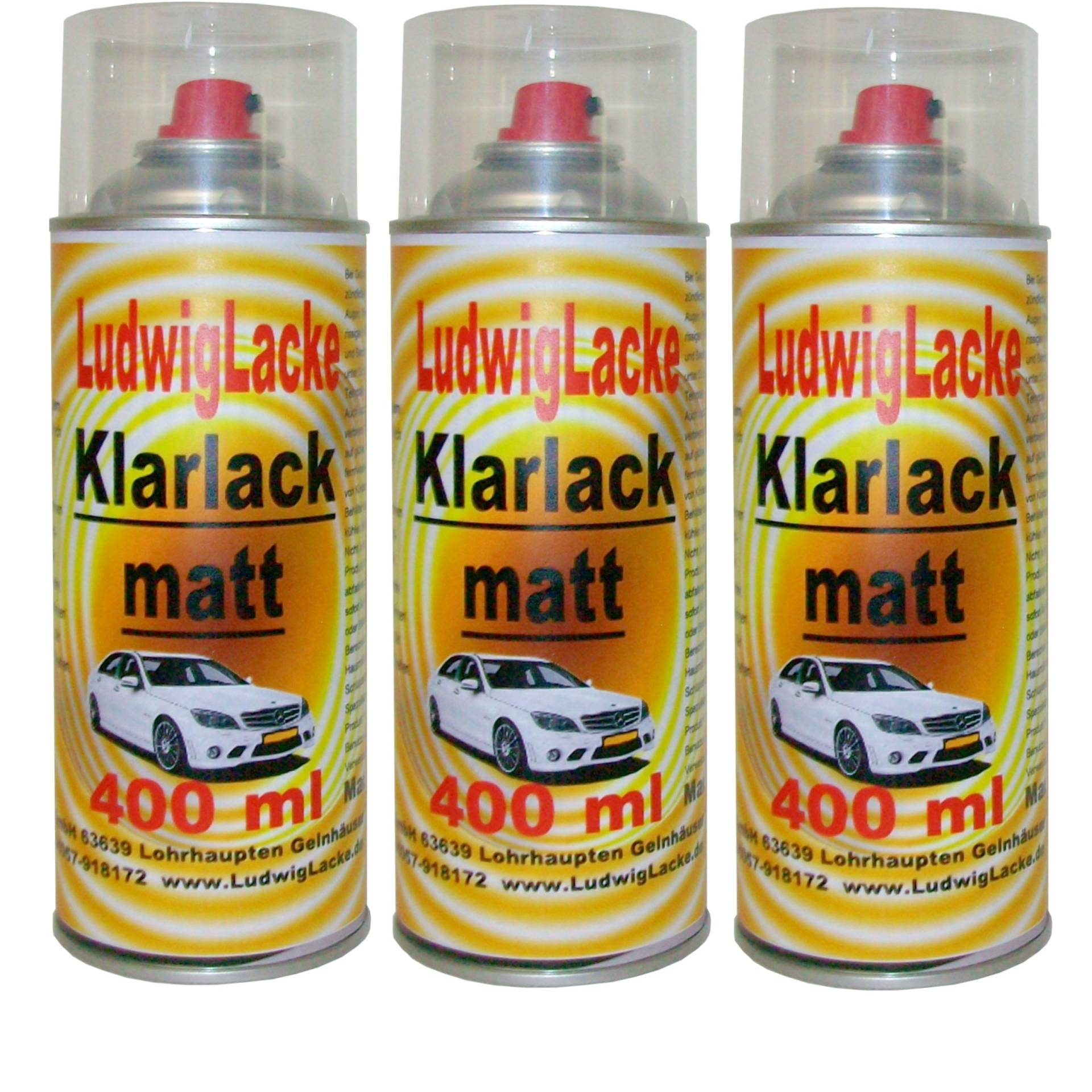 3 Klarlackspray matt 400 ml je Spraydose von Klarlack Spraydose