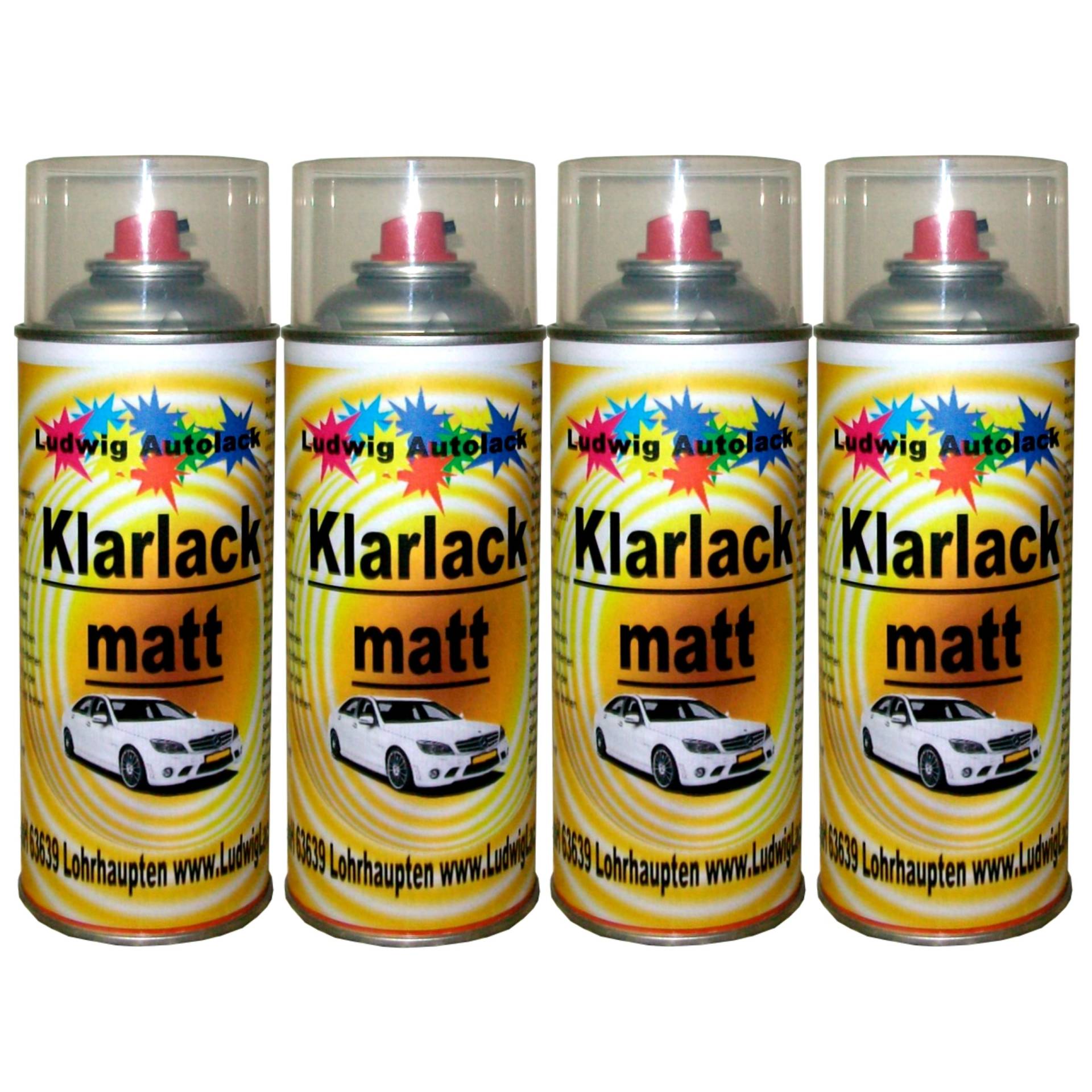 4 Klarlackspray matt 400 ml je Spraydose von Klarlack Spraydose