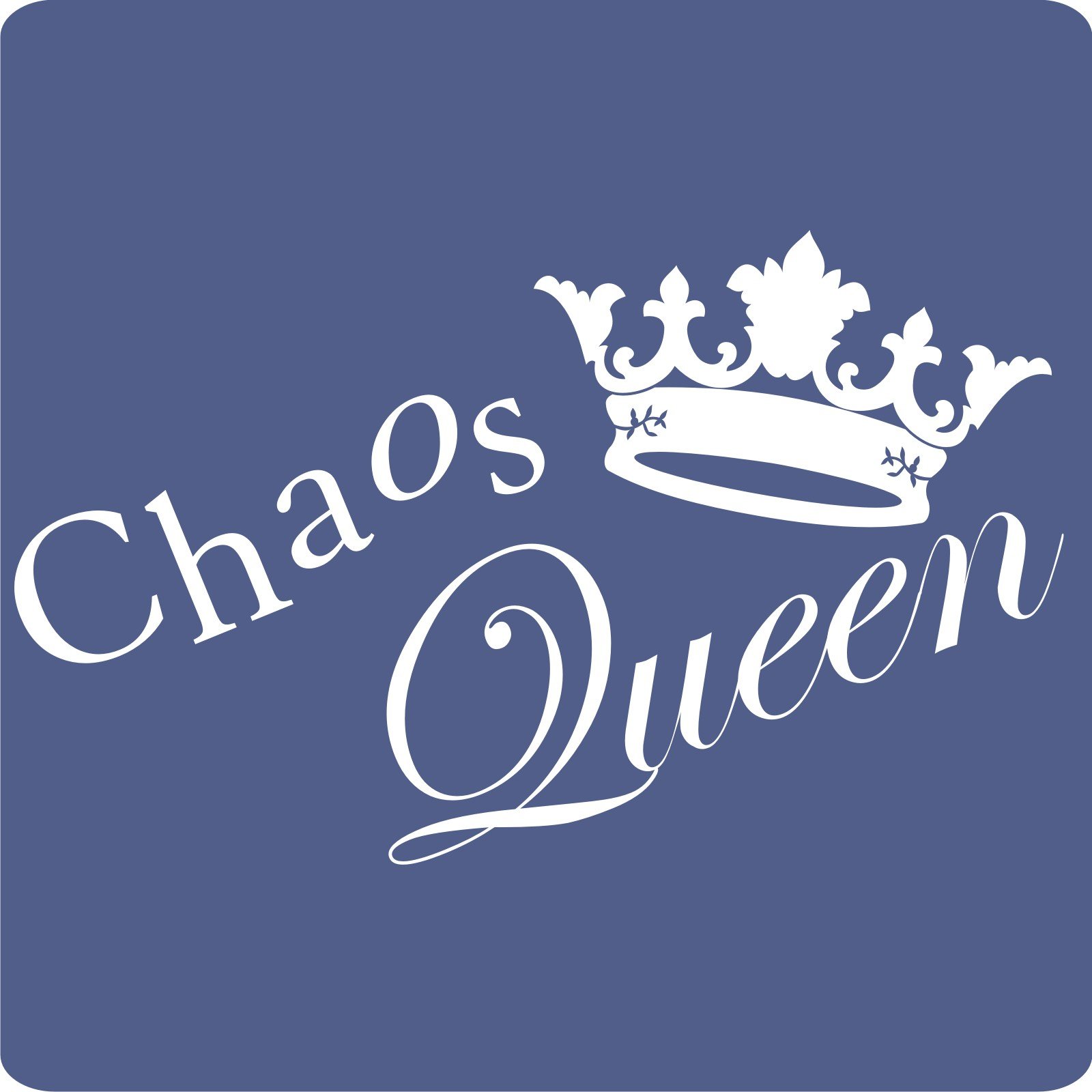 Kleb-Drauf - 1 Chaos-Queen ; Grau - glänzend - Aufkleber zur Dekoration von Autos, Motorrädern und Allen Anderen glatten Oberflächen im Außenbereich; aus 19 Farben wählbar; in matt oder glänzend von Kleb-Drauf