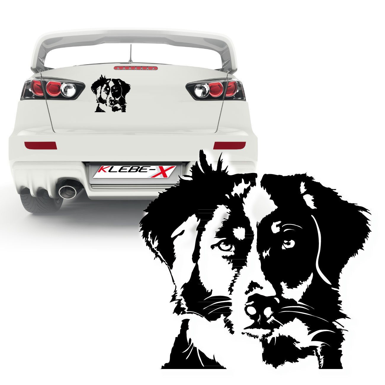 Australian Shepherd Aufkleber Heck Cartattoo Wandaufkleber Hundemotiv | KB236 von Klebe-X