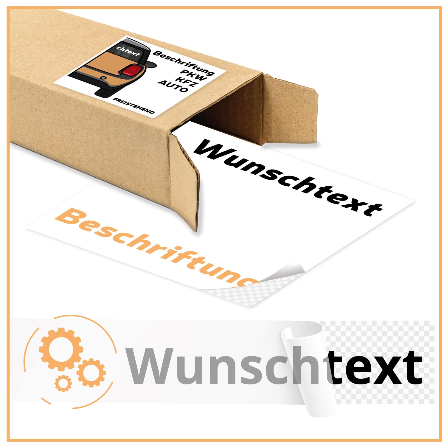 Klebe-X Wunschtext Aufkleber Auto Motorrad - Aufkleber selbst gestalten - Konfigurator Vorschau | KF Sticker Aufkleber nach Wunsch Buchstaben Text Autofolie Folien Aufkleber von Klebe-X