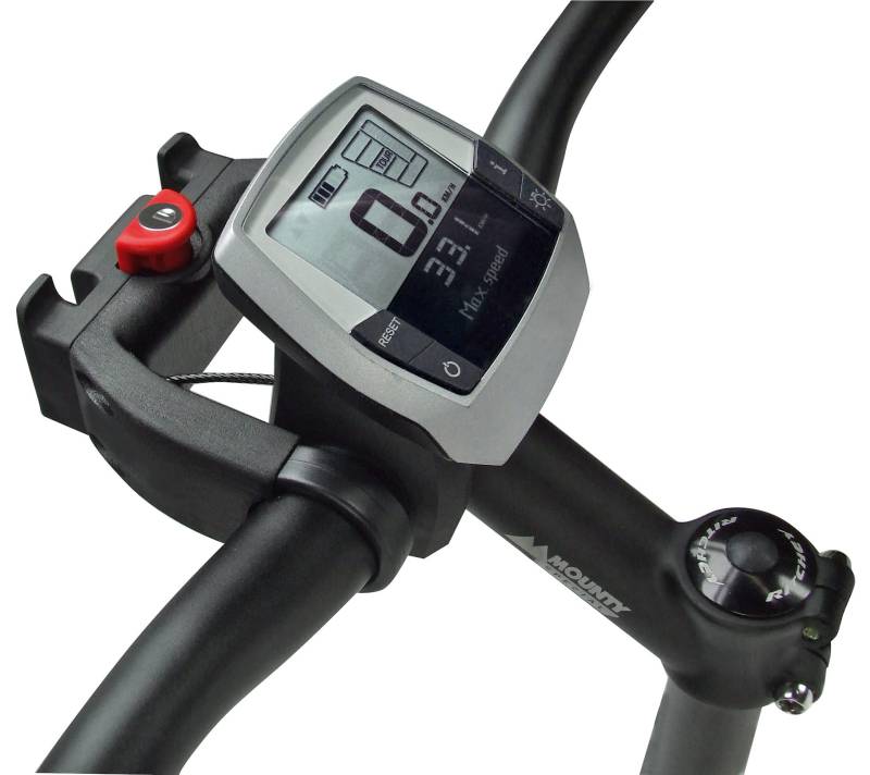 Klickfix Lenkeradapter E mit Schloss für E-Bikes mit Display, universal - Passend für Lenker mit 22-26 mm und Oversize-Lenker 31,8 mm Durchmesser von KlickFix