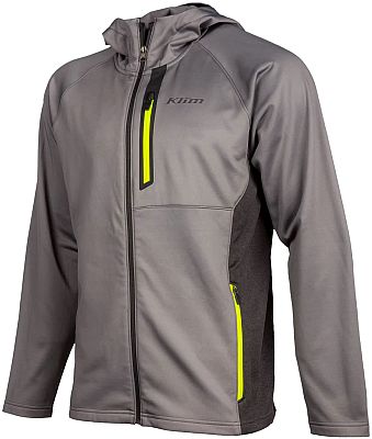 Klim Alpha Hoodie, Funktionsjacke - Grau/Schwarz/Neon-Gelb - L von Klim