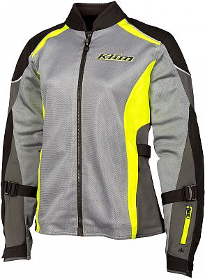 Klim Avalon, Textiljacke Damen - Hellgrau/Grau/Schwarz/Neon-Gelb - L von Klim