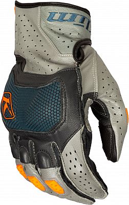 Klim Badlands Aero Pro, Handschuhe kurz - Grau/Dunkelgrau/Petrol/Orange - M von Klim