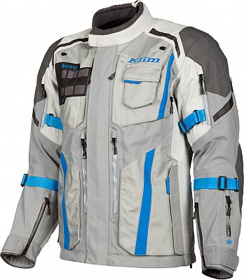 Klim Badlands Pro, Textiljacke Gore-Tex - Hellgrau/Blau/Dunkelgrau - M von Klim