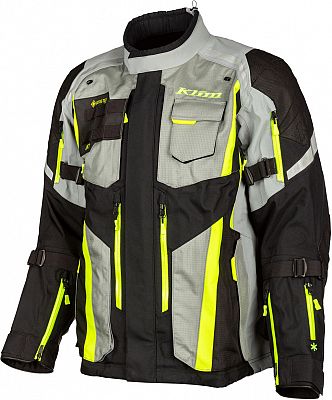 Klim Badlands Pro, Textiljacke Gore-Tex - Schwarz/Grau/Neon-Gelb - M von Klim