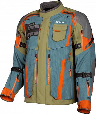 Klim Badlands Pro A3, Textiljacke Gore-Tex - Oliv/Petrol/Orange/Grau - M von Klim