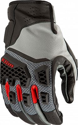 Klim Baja S4, Handschuhe - Hellgrau/Grau/Rot/Schwarz - S von Klim