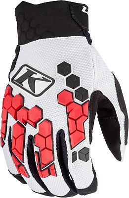 Klim Dakar, Handschuhe - Weiß/Schwarz/Rot - M von Klim