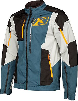 Klim Dakar, Textiljacke - Petrol/Schwarz/Hellgrau/Orange - S von Klim