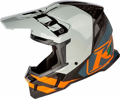 Klim F5 Koroyd Ascent Mips, Motocrosshelm - Hellgrau/Schwarz/Matt Orange/Petrol - L von Klim