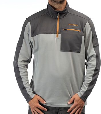 Klim Glacier 1/4 Zip, Funktionspullover - Hellgrau/Dunkelgrau - M von Klim