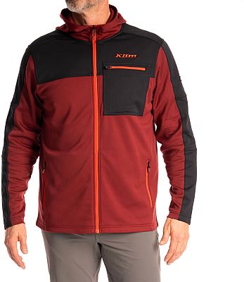 Klim Glacier Hoodie, Funktionsjacke - Dunkelrot/Schwarz - L von Klim