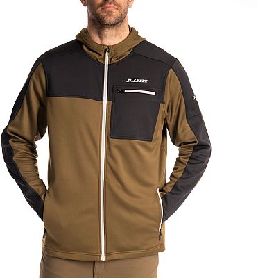 Klim Glacier Hoodie, Funktionsjacke - Oliv/Schwarz - 3XL von Klim