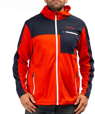 Klim Glacier Hoodie, Funktionsjacke - Rot/Dunkelblau - S von Klim