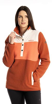 Klim High Pile Mountain, Pullover Damen - Dunkelorange/Orange/Beige - S von Klim